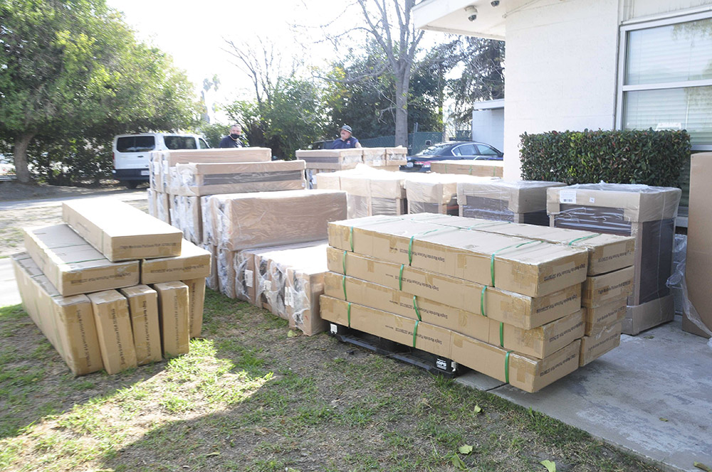 Long time Salvation Army supporters Skip and Cathy Chappell do Nate new bedroom furniture to The Salvation Army Hospitality House.