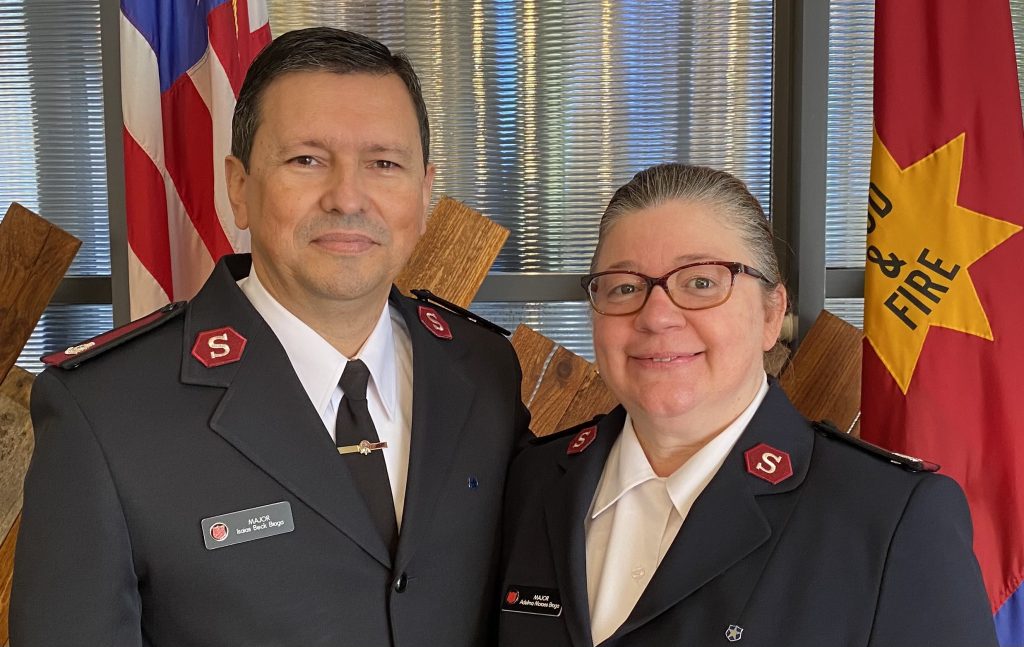 PHOTO CAPTION: Majors Isaias (left) and Adelma Braga.