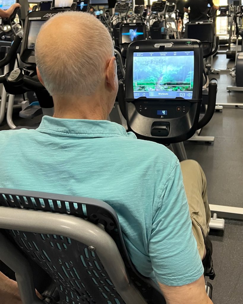 The American Heart Association recommends that you do moderate exercise 150 minutes a week. That could be walking, cycling, Pilates, Zumba class, jogging...you get the idea. It could be five 30-minute sessions or three 50-minute sessions. You could do two one-hour sessions and one 30-minute session. 